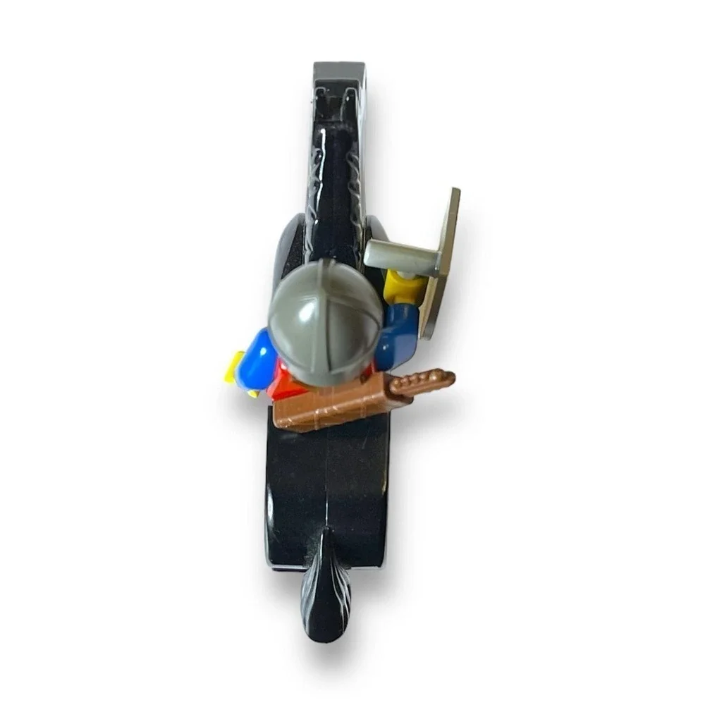 Vintage LEGO Minifigure Mounted Knight with Horse Shield Bow Quiver